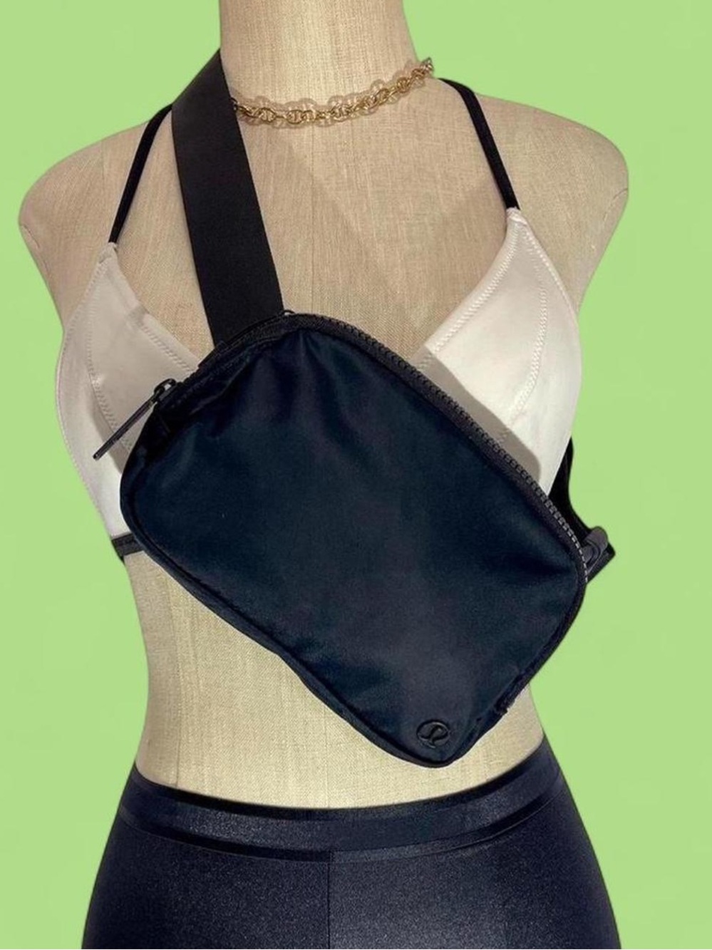 lululemon athletica Black Waist Pack with Adjustable Strap